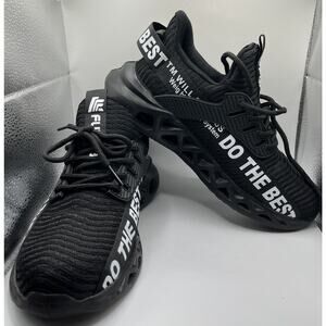 Furuian Steel Toe Shoes Unisex Lightweight Indestructible Work Sneakers Black